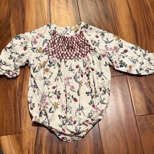 Shirley Bredal Floral Long Sleeve Baby onesie